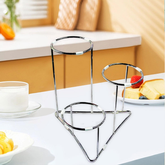 Crofta 3 Tier Serving Stand Buffet Container Holder Frame Platter Stand for Kitchen