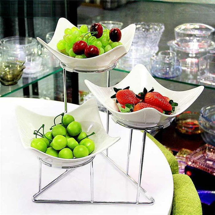 Crofta 3 Tier Serving Stand Buffet Container Holder Frame Platter Stand for Kitchen