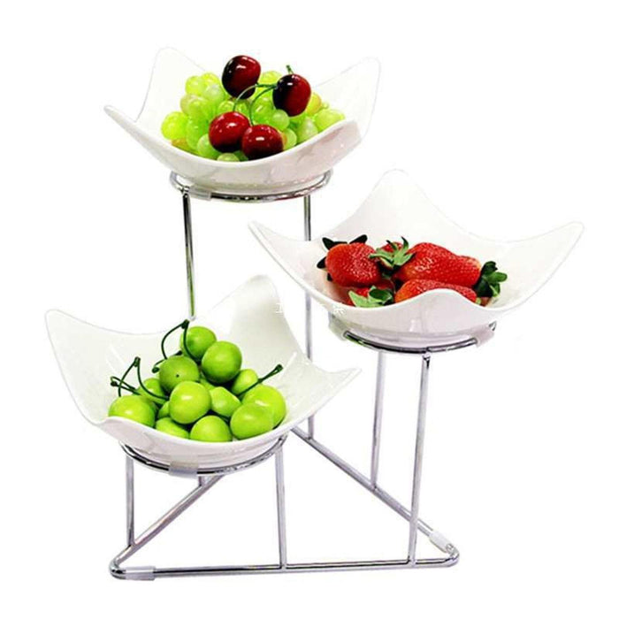 Crofta 3 Tier Serving Stand Buffet Container Holder Frame Platter Stand for Kitchen