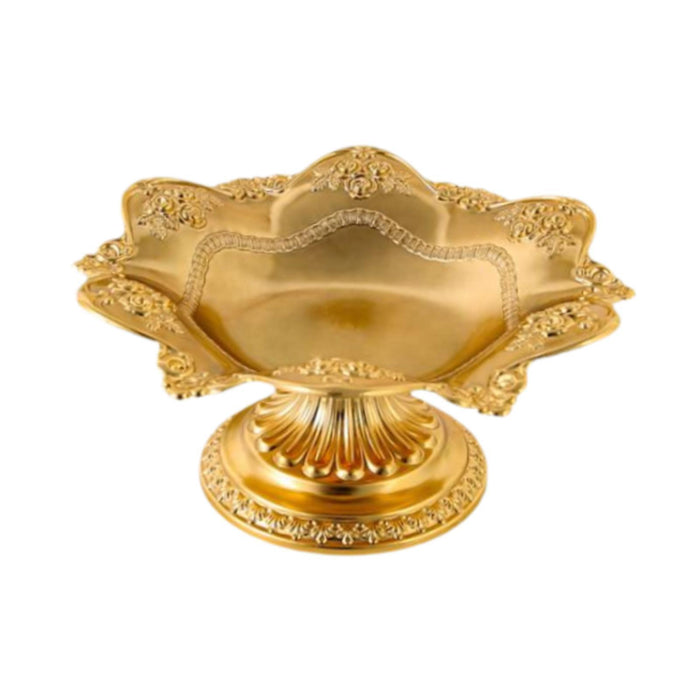 Crofta Lotus Fruit Plate Multipurpose Desktop for Coffee Table Bedside Table (Gold)