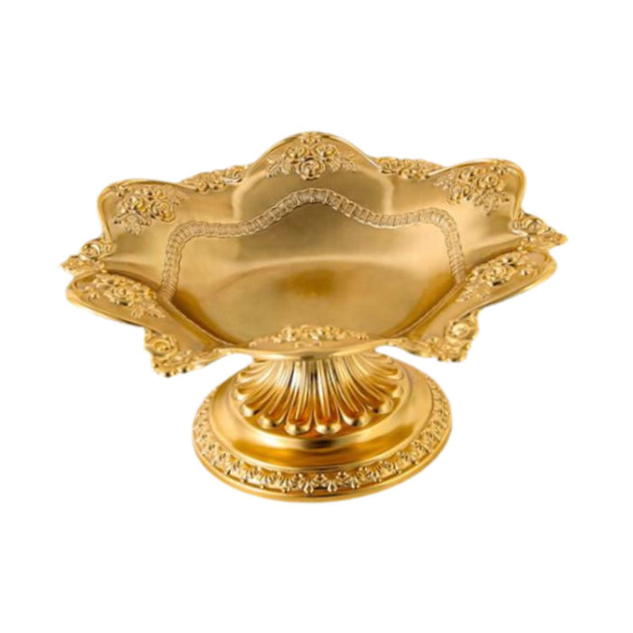 Crofta Lotus Fruit Plate Multipurpose Desktop for Coffee Table Bedside Table (Gold)