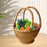 Crofta Rattan Picnic Basket Serving Basket Woven Basket for Wedding Gathering Bread