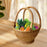 Crofta Rattan Picnic Basket Serving Basket Woven Basket for Wedding Gathering Bread