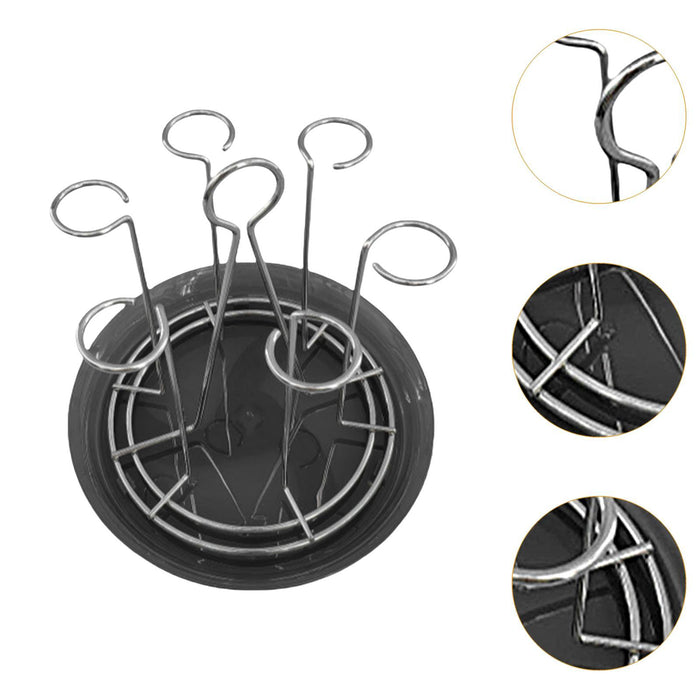 Crofta Cup Drying Holder with Drain Tray Bottle Drying Rack for Home Kitchen Office A Argent