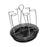 Crofta Cup Drying Holder with Drain Tray Bottle Drying Rack for Home Kitchen Office B Argent