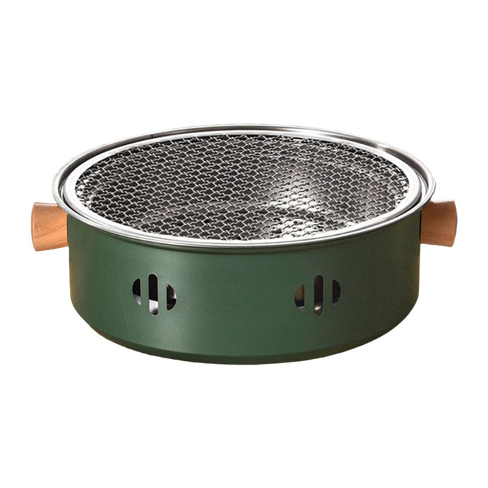 Crofta Barbecue Stoves Multipurpose Outdoor Grill Stoves for Outdoor Cooking Garden Green Wooden Hand