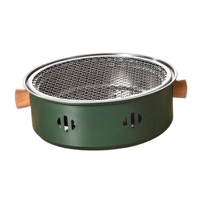 Crofta Barbecue Stoves Multipurpose Outdoor Grill Stoves for Outdoor Cooking Garden Green Wooden Hand