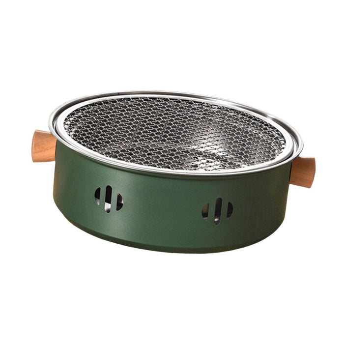 Crofta Barbecue Stoves Multipurpose Outdoor Grill Stoves for Outdoor Cooking Garden Green Wooden Hand