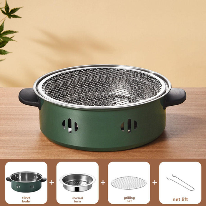 Crofta Barbecue Stoves Multipurpose Outdoor Grill Stoves for Outdoor Cooking Garden Green