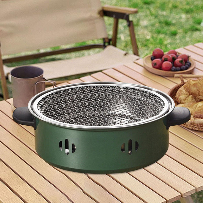 Crofta Barbecue Stoves Multipurpose Outdoor Grill Stoves for Outdoor Cooking Garden Green