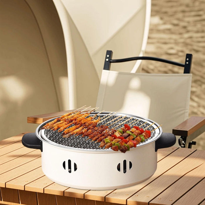 Crofta Barbecue Stoves Multipurpose Outdoor Grill Stoves for Outdoor Cooking Garden Beige