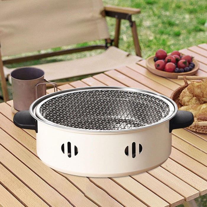 Crofta Barbecue Stoves Multipurpose Outdoor Grill Stoves for Outdoor Cooking Garden Beige