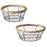 Crofta Iron Wire Woven Basket Fruit Holder for Dining Table Cabinet Kitchen Counter 19cmx8cm