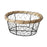 Crofta Iron Wire Woven Basket Fruit Holder for Dining Table Cabinet Kitchen Counter 19cmx8cm