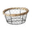 Crofta Iron Wire Woven Basket Fruit Holder for Dining Table Cabinet Kitchen Counter 19cmx8cm