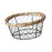 Crofta Iron Wire Woven Basket Fruit Holder for Dining Table Cabinet Kitchen Counter 19cmx8cm