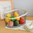 Crofta Iron Wire Woven Basket Fruit Holder for Dining Table Cabinet Kitchen Counter 19cmx8cm