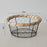 Crofta Iron Wire Woven Basket Fruit Holder for Dining Table Cabinet Kitchen Counter 19cmx8cm