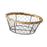 Crofta Iron Wire Woven Basket Fruit Holder for Dining Table Cabinet Kitchen Counter 25cmx9.5cm