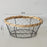 Crofta Iron Wire Woven Basket Fruit Holder for Dining Table Cabinet Kitchen Counter 25cmx9.5cm