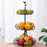 Crofta Layered Vegetable Fruit Wire Basket Stand Detachable Tray for Counter Sturdy 3 Tiers