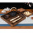 Crofta Wood Serving Tray Snacks Plate Snack Tray for Tea Coffee Table Decor Wedding Square S