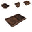 Crofta Wood Serving Tray Snacks Plate Snack Tray for Tea Coffee Table Decor Wedding 3Pcs