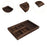 Crofta Wood Serving Tray Snacks Plate Snack Tray for Tea Coffee Table Decor Wedding 7Pcs