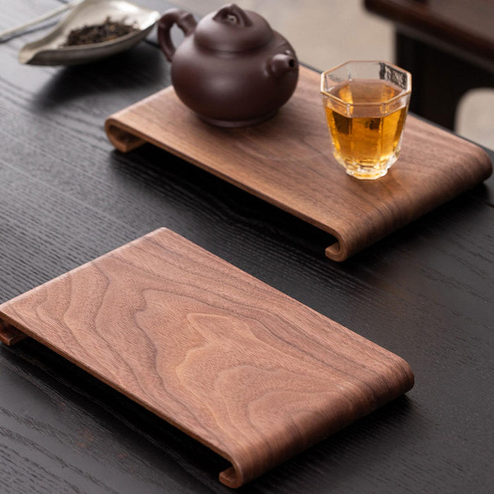 Crofta Wooden Tea Tray Rectangular Display Gungfu Tea Table for Kitchen Home Office