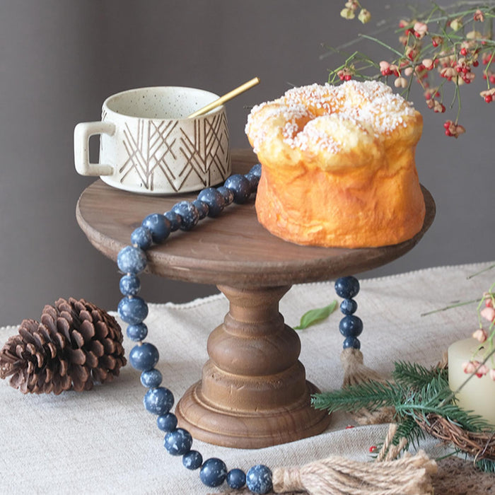 Crofta Wood Cake Stand Round Cake Plate for Baby Shower Table Centerpiece Christmas