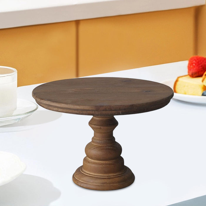 Crofta Wood Cake Stand Round Cake Plate for Baby Shower Table Centerpiece Christmas