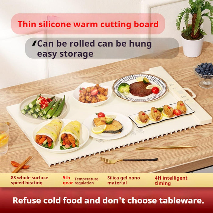 Crofta Household Electric Warming Tray Silicone Warming Pad for Restaurant Festival