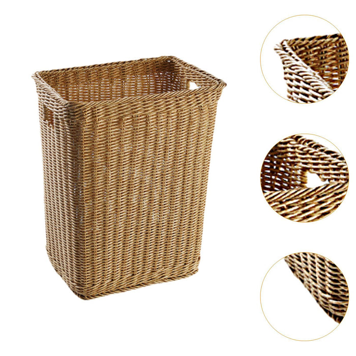 Crofta Dirty Clothes Storage Basket Decorative Basket for Bathroom Clothing Kitchen