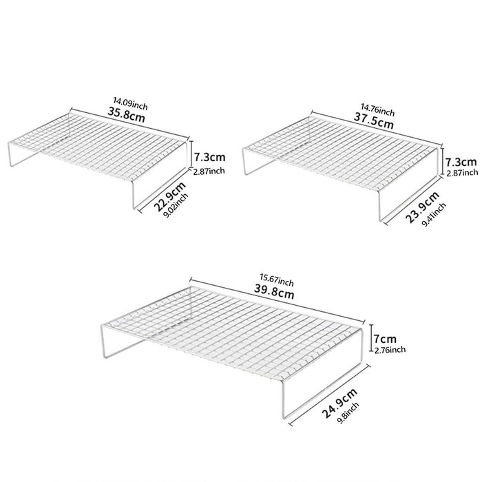 Crofta 3Pcs Cooling Racks Heavy Duty Wire Cooling Drying Rack for Pizza Baking Cake