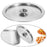 Crofta Wok Lid Cover Stainless Steel Anti Scald Stockpot Lid for Pots Pans Skillets 22cm