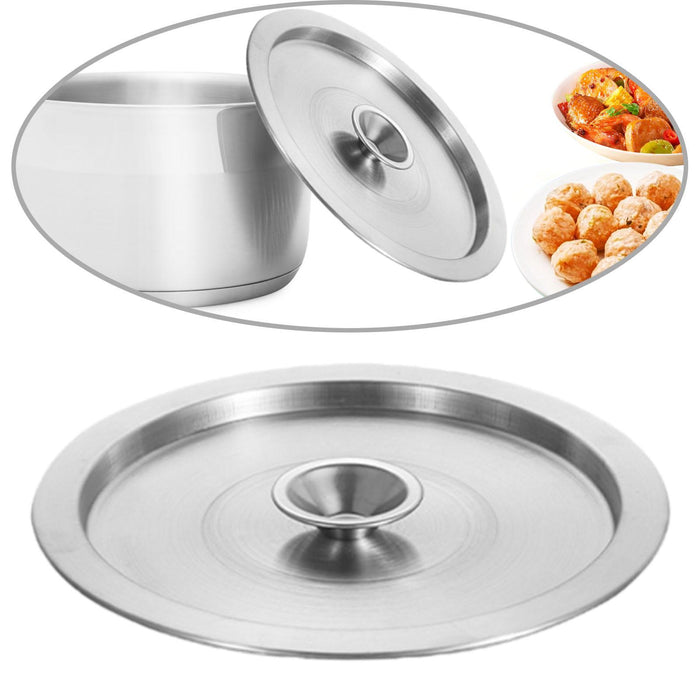 Crofta Wok Lid Cover Stainless Steel Anti Scald Stockpot Lid for Pots Pans Skillets 22cm