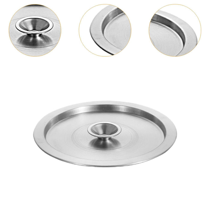 Crofta Wok Lid Cover Stainless Steel Anti Scald Stockpot Lid for Pots Pans Skillets 22cm