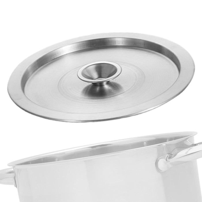 Crofta Wok Lid Cover Stainless Steel Anti Scald Stockpot Lid for Pots Pans Skillets 22cm