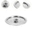 Crofta Wok Lid Cover Stainless Steel Anti Scald Stockpot Lid for Pots Pans Skillets 24cm