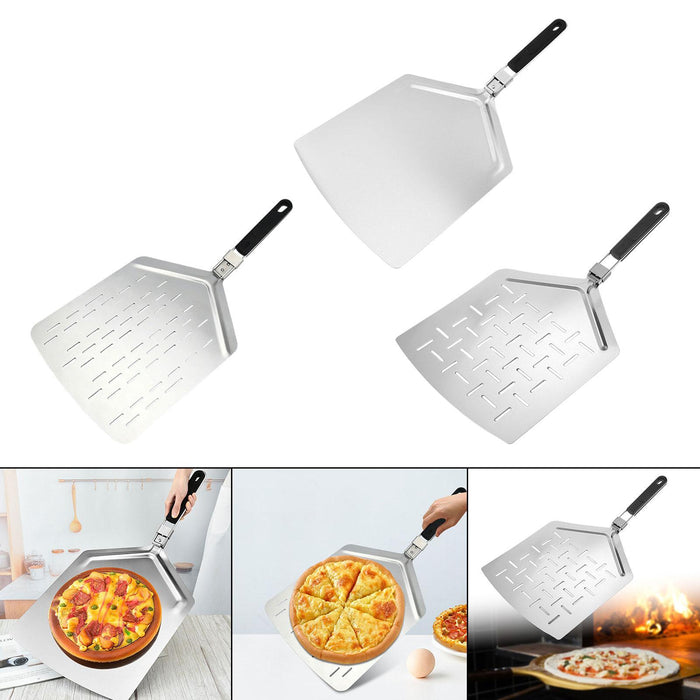 Crofta 430 Stainless Steel Pizza Peel Oven Accessories Pizza Paddle for Pizza Bread Style A