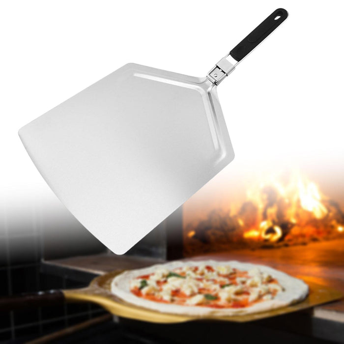 Crofta 430 Stainless Steel Pizza Peel Oven Accessories Pizza Paddle for Pizza Bread Style A