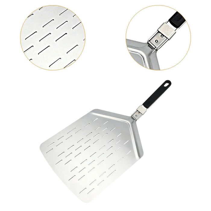 Crofta 430 Stainless Steel Pizza Peel Oven Accessories Pizza Paddle for Pizza Bread Style B