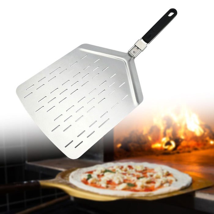 Crofta 430 Stainless Steel Pizza Peel Oven Accessories Pizza Paddle for Pizza Bread Style B