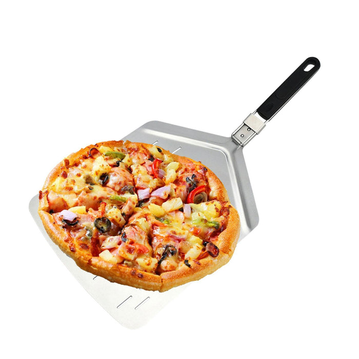 Crofta 430 Stainless Steel Pizza Peel Oven Accessories Pizza Paddle for Pizza Bread Style B