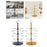 Crofta Cocktail Trees Stand 3 Tier 12 Holders for Wine Cabinet Kitchen Home Storage black