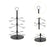 Crofta Cocktail Trees Stand 3 Tier 12 Holders for Wine Cabinet Kitchen Home Storage black