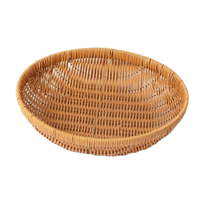 Crofta Handwoven Storage Basket Kitchen Egg Basket for Breakfast Bread Coffee Table S