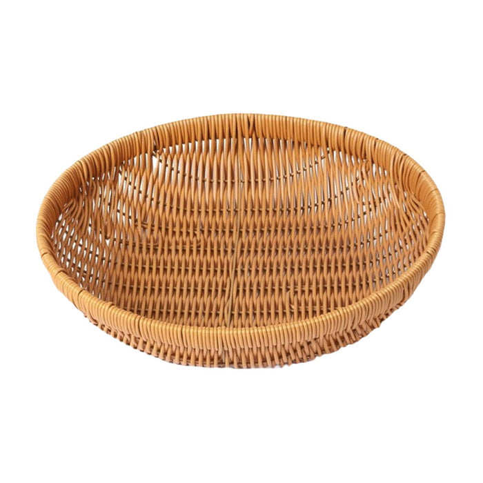 Crofta Handwoven Storage Basket Kitchen Egg Basket for Breakfast Bread Coffee Table S