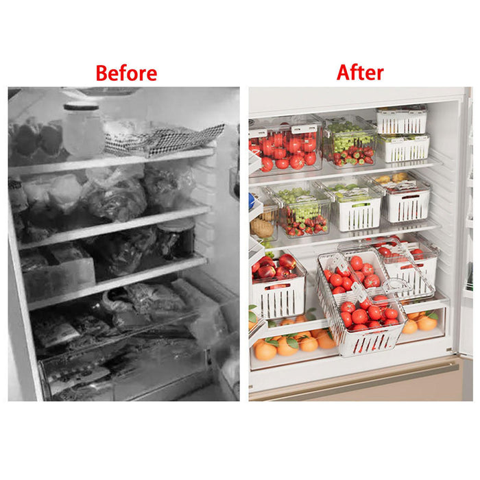 Crofta Fruit Storage Container for Fridge Vegetable Fresh Keeper for Household Food S