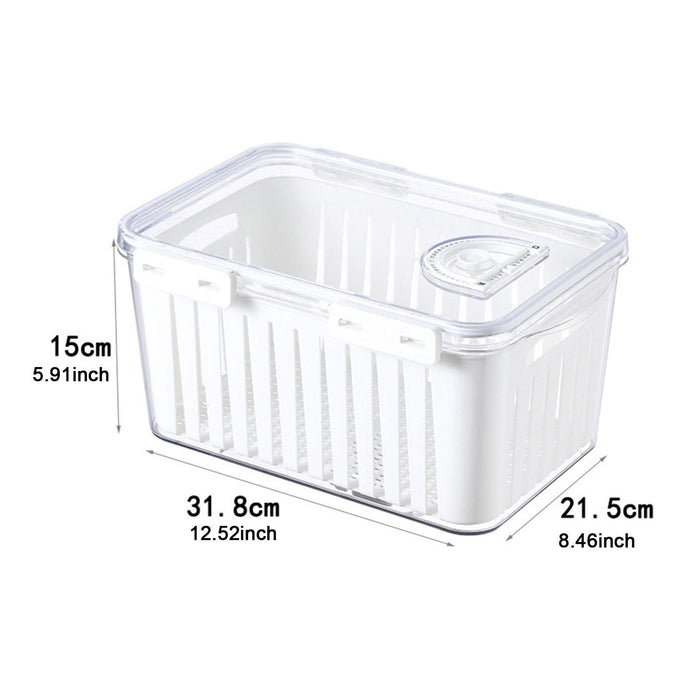 Crofta Fruit Storage Container for Fridge Vegetable Fresh Keeper for Household Food L